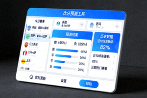 比分预测工具界面展示